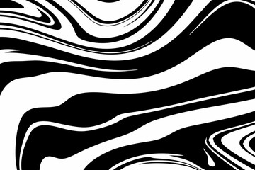 Black fluid wavy abstract lines background. Design illustration for decoration, wall decor, wallpaper, cover, banner.