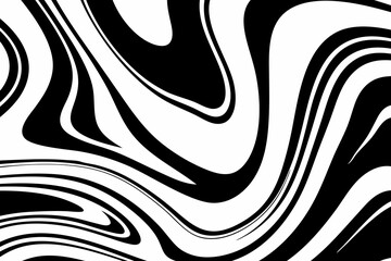 Black fluid wavy abstract lines background. Design illustration for decoration, wall decor, wallpaper, cover, banner.
