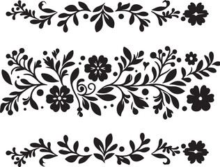 isolated floral border  on white background