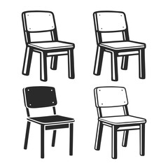 Cartoon Chair Clipart – Fun and Stylish Seating Illustration