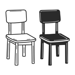 Cartoon Chair Clipart – Fun and Stylish Seating Illustration