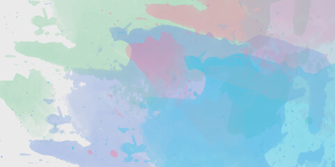 Abstract translucent multicolored watercolor background. Watercolor background. 3D illustration, 3D rendering. Colorful gradient ink colors wet effect hand drawn canvas background