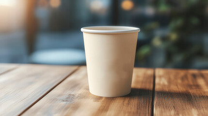 Plain paper cup mockup