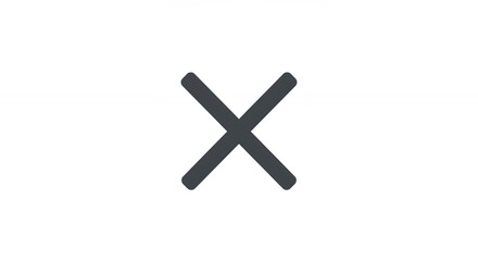 Obraz premium Depiction of a Simple Close Icon Symbol on a White Background