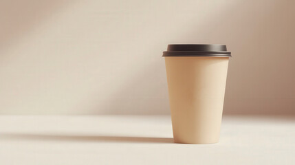 Brown coffee cup mockup