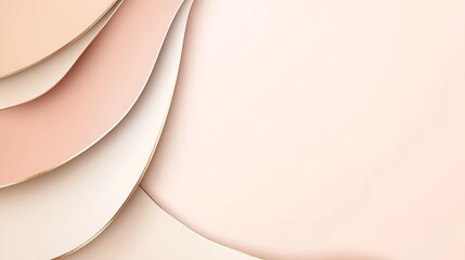 Abstract Paper Layers with Soft Colors and Gentle Curves
