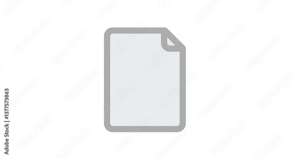 Poster blank document icon with rounded corners for graphic design projects