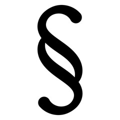 Naklejka premium Bold paragraph symbol icon for law, legal, rights, justice design