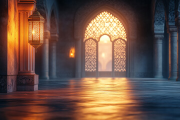 Cozy ramadan kareem room - concept of ramadan celebration