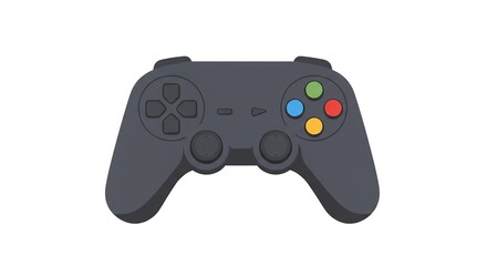 Isolated Game Controller Illustration on White Background for Video Games