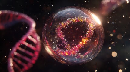 DNA and Cell Sphere in Space