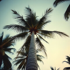Coconut tree silhouette
