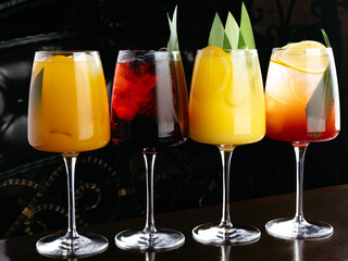 orange mocktail in a restaurant