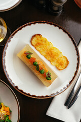 salmon in jelly and potatoes