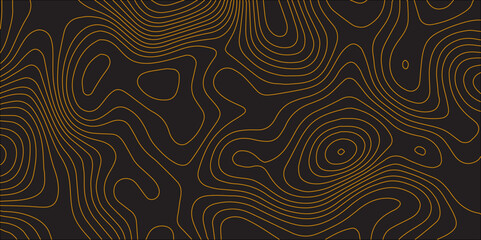 Premium-Quality Abstract Topographic Line Map with Stylish Wavy Contours and a Dark Background for a Bold and Contemporary Design