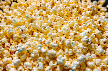 Popcorn background. Generative AI.