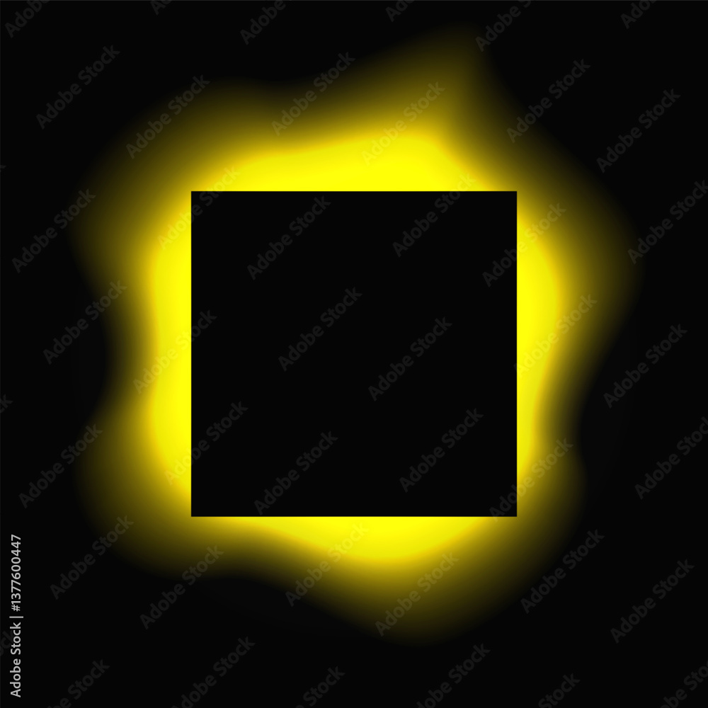 Aufkleber square illuminate light frame with color gradient