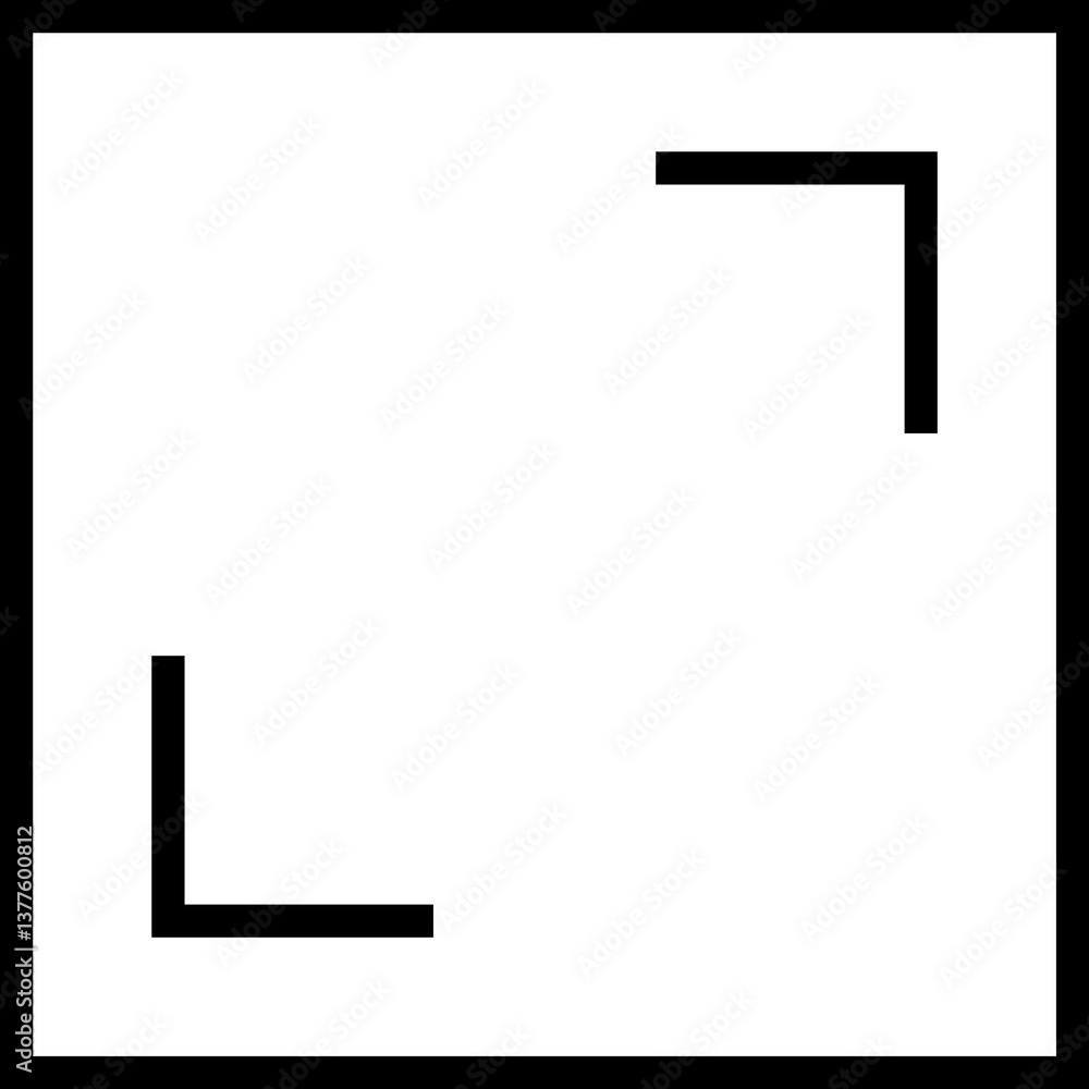 Poster full screen icon. full screen and exit full screen icon. scalability arrow mark icons in flat style 