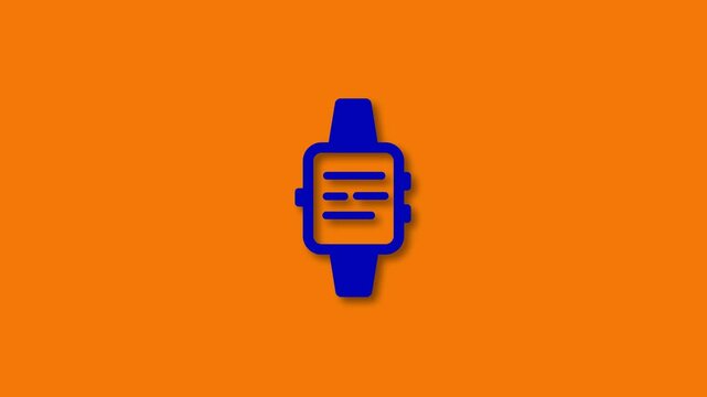 Sports smart watch icon. smart watch screen on sports mood concept icon animation.