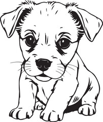 Cute puppy. Hand drawn vector illustration