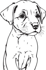 Cute puppy. Hand drawn vector illustration