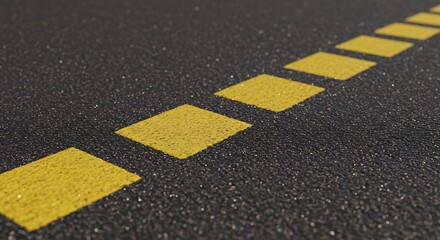 Fototapeta premium Asphalt Road Texture Yellow Square Markings. AI Generated
