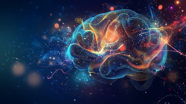 Intricate neural network showcasing connections between neurons in a high-tech visualization