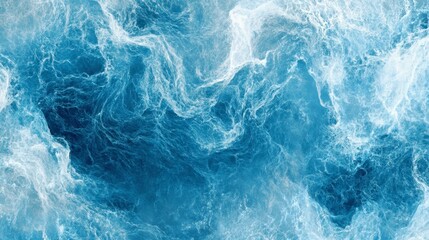 Obraz premium Blue and white abstract water texture with ripples and waves for background use