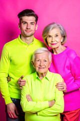 Fototapeta premium A family portrait blending multiple generations into one seamless, powerful image