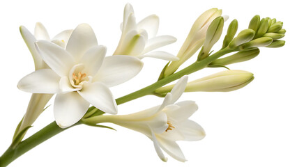 (Rajnigandha) – Tuberose isolated white background