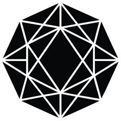 hollow geometric outlines vector art design
