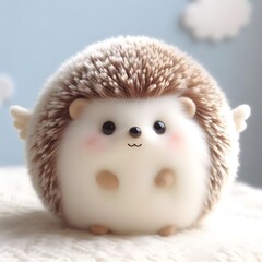 Whimsical Winged Hedgehog with Curious Smile | Adorable Fantasy Hedgehog Illustration with Wings.
