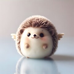 Whimsical Winged Hedgehog with Curious Smile | Adorable Fantasy Hedgehog Illustration with Wings.