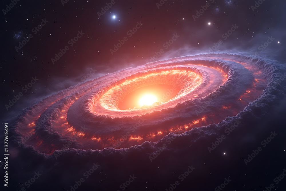 Poster cosmic formation event outer space stellar nebula image vibrant galaxy view astrophysics concept