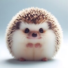 Whimsical Winged Hedgehog with Curious Smile | Adorable Fantasy Hedgehog Illustration with Wings.