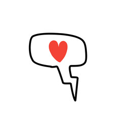 heart speech bubble