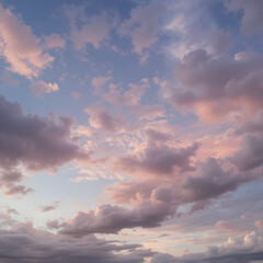 Obraz premium Pastel Sky: Dreamy Cloud Background
