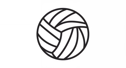 Volleyball Ball Outline Icon for Sports Design and Athletic Activities