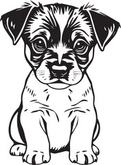 Cute puppy. Hand drawn vector illustration