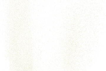 Gold texture pattern on transparent background. Old paper surface. Light golden confetti. Yellow Illustration backdrop. PNG design element.
