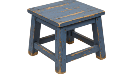 Isolated Vintage Wooden Stool