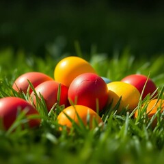 eggs easter grass holiday