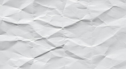 Fototapeta premium Crinkled White Paper Texture Soft Light. AI Generated