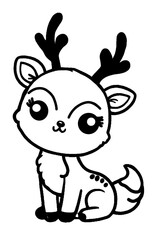 Deer coloring page
