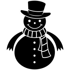 A cute 3D snowman with hat and scarf celebrates winter's fun