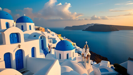 majestic blue-domed churches