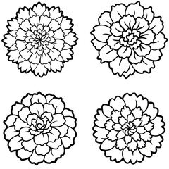 Seamless pattern of vector floral elements and snowflakes in black, perfect for winter-themed decoration and design