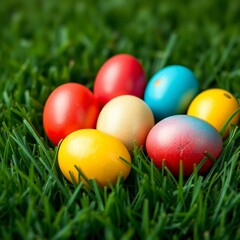 eggs easter grass holiday
