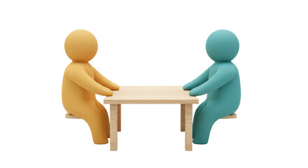 Isolated People at the Table