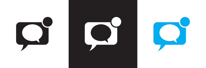 Text notification icon. Vector for websites, mobile interfaces, presentations, and visual branding. Vector illustration. isolated on white and black background. EPS 10